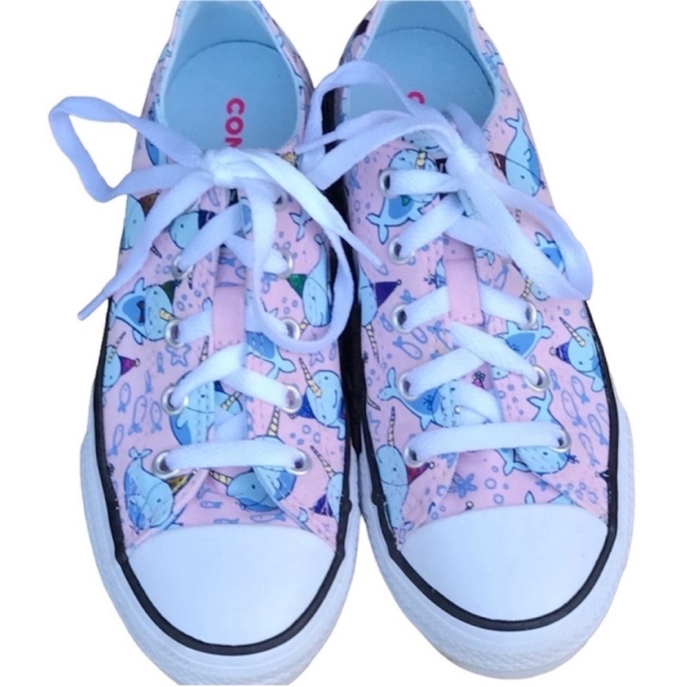 Converse Narwhat Underwater Party All Star Chuck Taylor Low Top Shoes Size 1